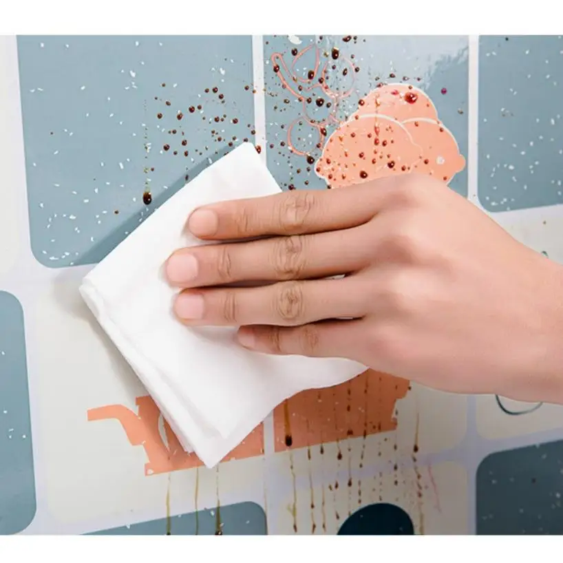 1 Pcs Kitchen Film Wall Stickers Waterproof And Oil Resistant High Temperature Ceramic Tile Stickers