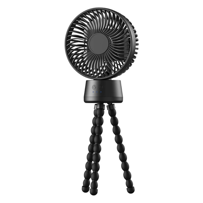 

Stroller Fan Handheld Electric Fan USB Fan Ventilator Silent Table Outdoor Cooler 3 Gear Adjustable 120° Rotary Drop Shipping