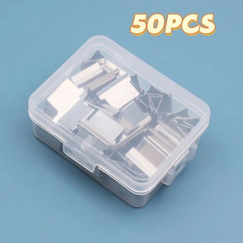 

50pcs Stapling Clip Stapler Refill Clips Stationery Supplies High Quality Paper File Storage Clips Holds About 40 Sheets Paper