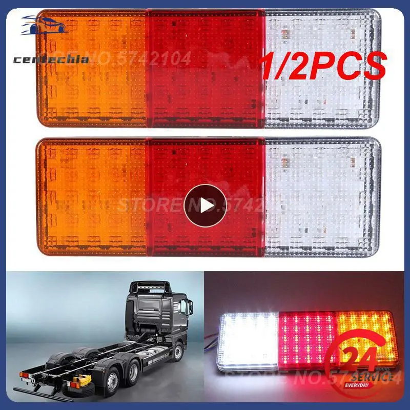 

1/2PCS Car Rear Bright Light Stop Tail Light Turn Lamp Truck Trailer RV Boat Stop Rear Reverse Turn Indicator Lamp