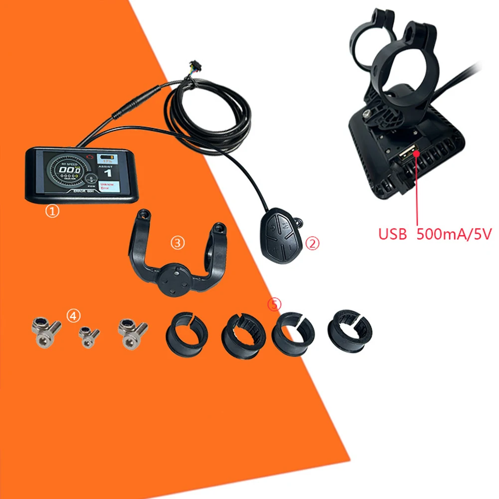

Electric Bike TFT-UKC1 Color Display 36V48V60V72V Compatible With 52V For Ebike 3.5 Inch TFT Screen Display Ebike Speedmeter