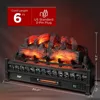 Flame 30 in.WiFi Infrared Quartz Electric Fireplace Log Heater with Sound Crackling,Realistic Pinewood Logs,Remote Control 4