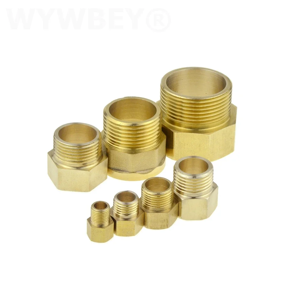Brass 1/8 1/4 3/8 1/2 3/4 Female to Male Threaded Hex Bushing Reducer Copper Pipe Fitting Water Gas Adapter Coupler Connector pipe fitting
