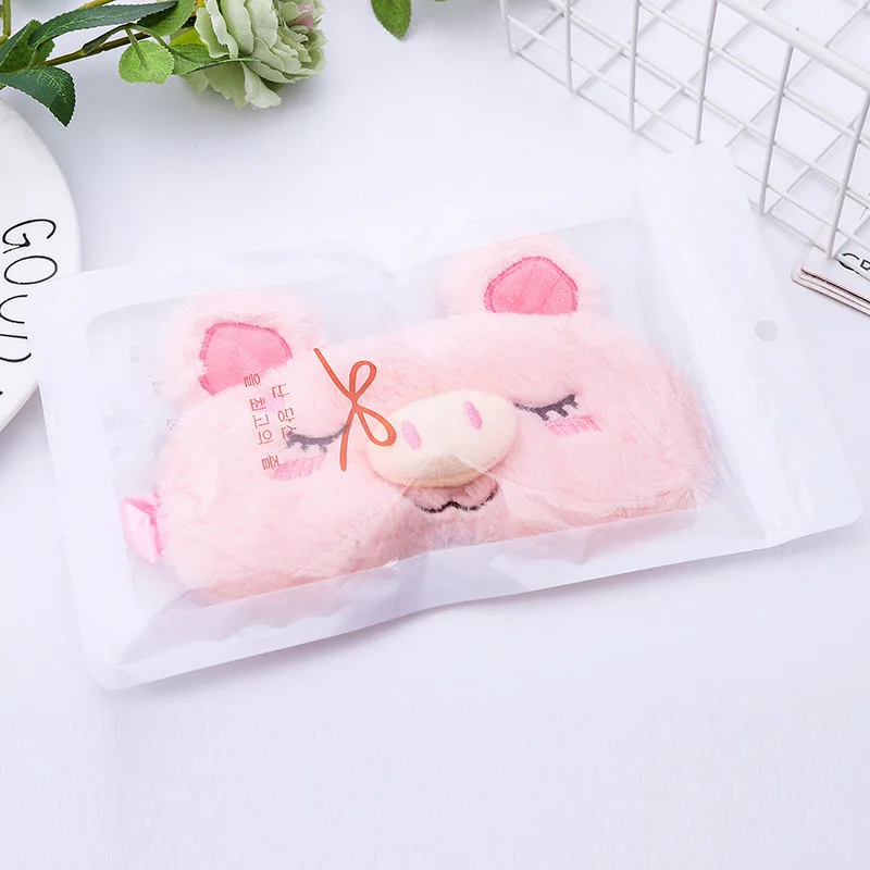Plush Cartoon Unicorn Sleep Mask - Soft and Fun Animal Eyeshade for Travel and Relaxation