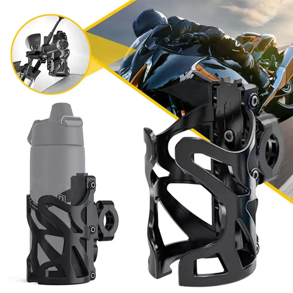 Universal Motorcycle Cup Holder Adjustable Stand for Engine Guard Crash Bars
