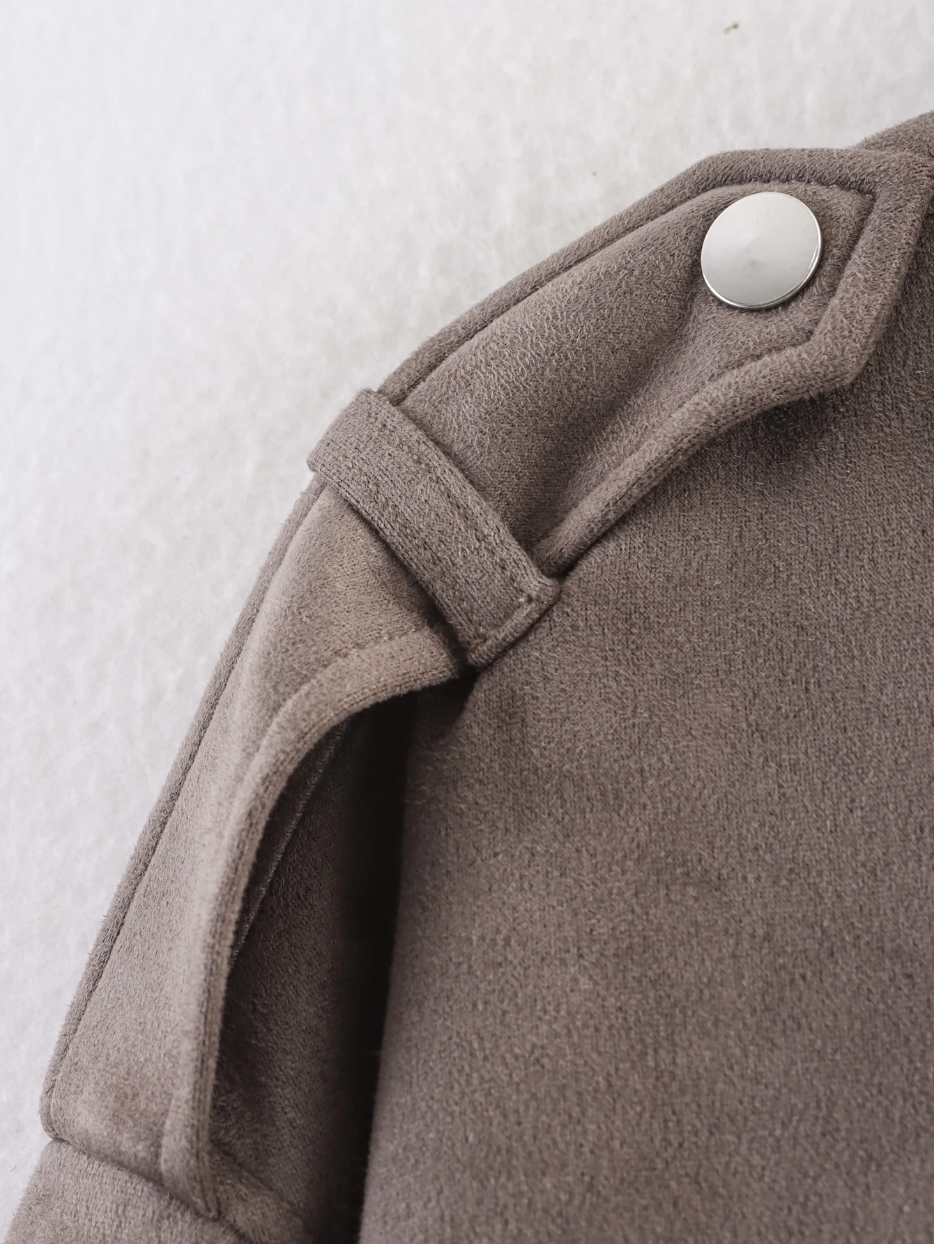 Women Suede Fabric Short Jacket 2025 Autumn Winter Long Sleeve Zipper Coat Female Streetwear Outerwear Daily Long Sleeve Jackets