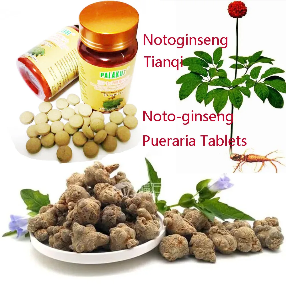 3 Bottle,High quality Notoginseng Pueraria LobataTablets Improving sleep Lowering blood pressure blood sugar Strengthen immunity images - 6