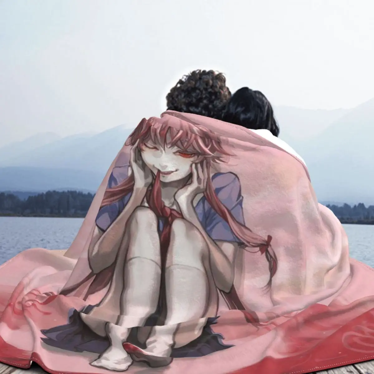 Mirai nikki anime flanela lance cobertores futuro diário yuno