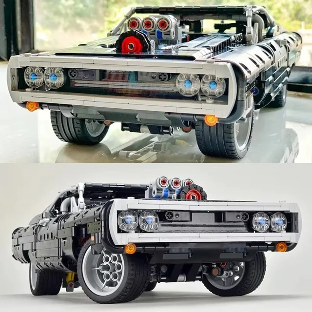 New technology Dodge Charger racing building blocks Moc model Assembly bricks Fast and Furious Toys for kids Holiday toys Boys B 5