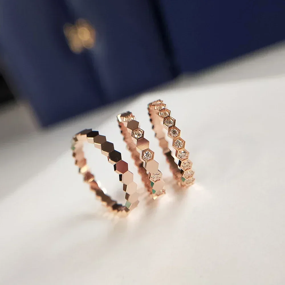 Women Rings For Wedding Rose Gold Color/Silver Color Female Engagement Finger-ring Jewelry womens ring