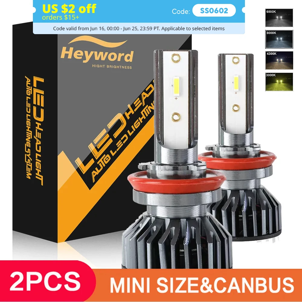 Heyword 150000lm 450W 1860 CSP chip 3000k/4300k/6000k/8000k Car