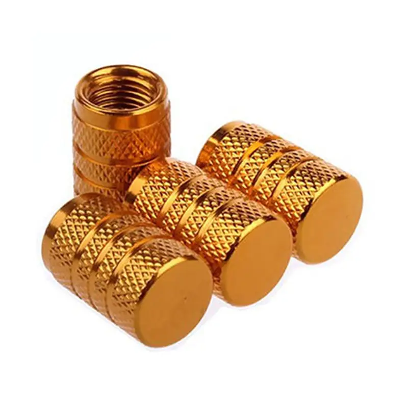 DSYCAR 4Pcs Silver Car Tire Valve Stems Cap Knurling Style Tire Valve Cap Aluminum Tire Wheel Stem Air Valve Cap for US Schrader - Image 31