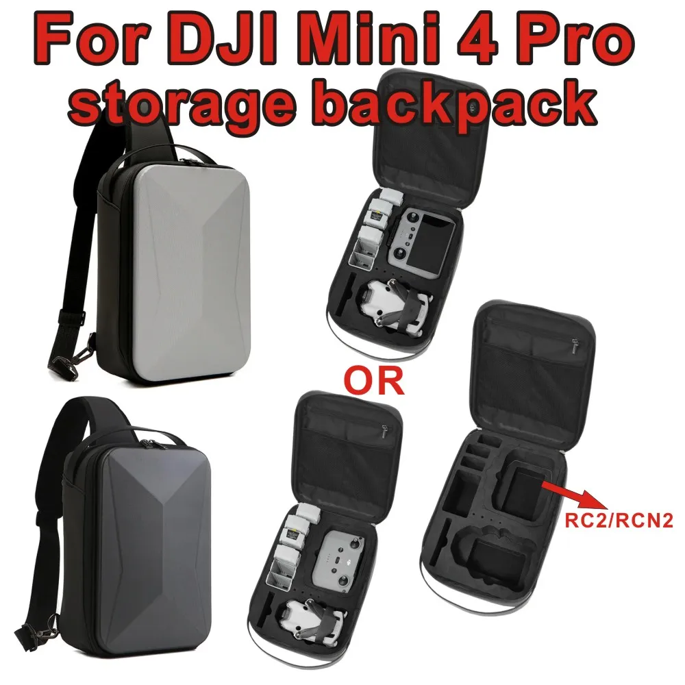 Drone backpack drone accessories drone storage bag drone storage case for DJI Mini 4 Pro storage bag Mini4 Pro RC2/RCN2 remote control/accessory set storage case hard shell backpack