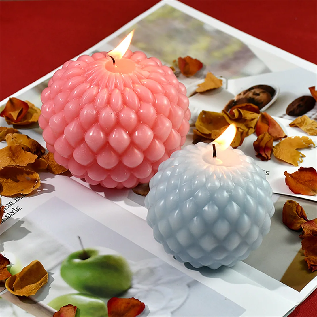 Spherical Silicone Candle Mold DIY Round Ball Aromatherapy Soap Candle Making Supplies Plaster Epoxy Resin Mold Crafts Ornament