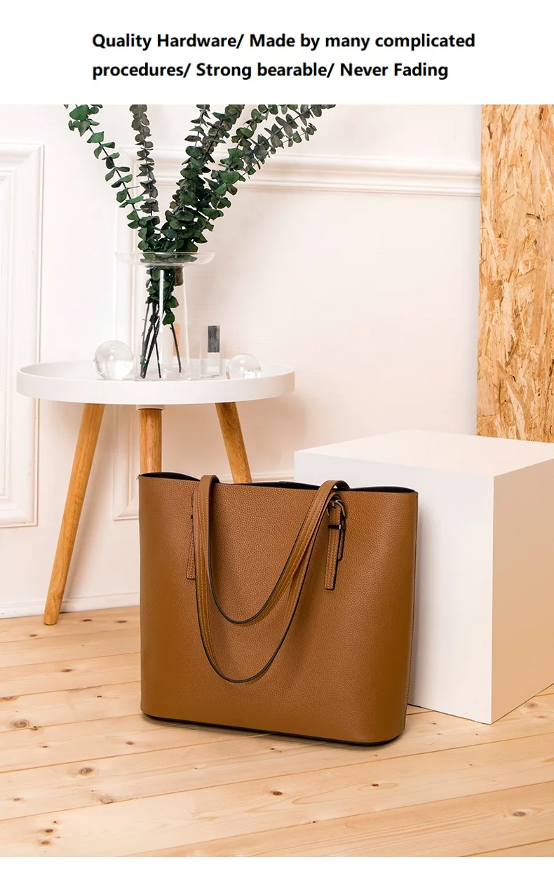 Leather Girl Shoulder Bags High Quality Woman Bags Large