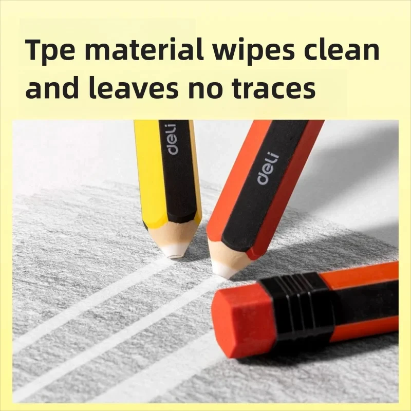 2PCS 델리 귀여운 카와이 펜 스타일 지우개 학생을위한 Traceless Washable 고무 크리 에이 티브 문구 지우개 학교 사무용품