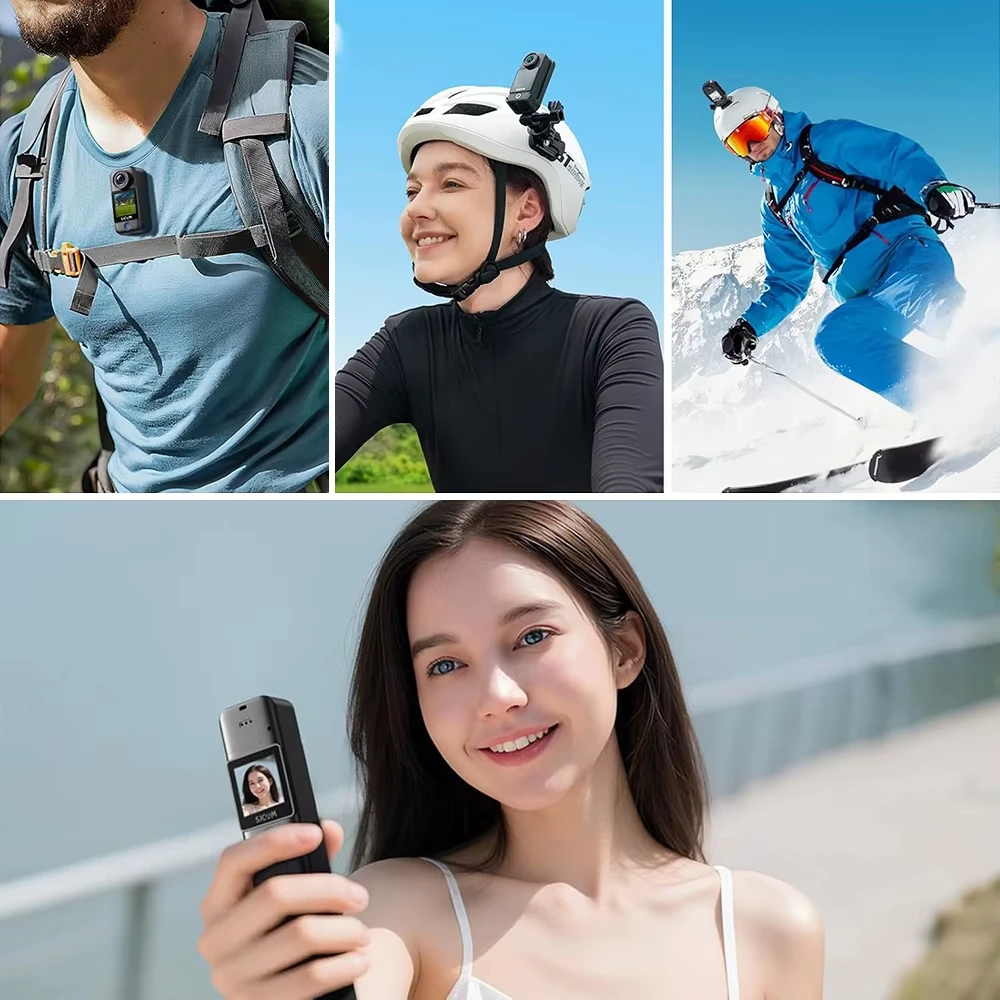 SJCAM SJ20 4K 흔들림 방지 액션 카메라 듀얼 렌즈 방수 5G WiFi 터치 스크린 모션 감지 다기능 스포츠 캠