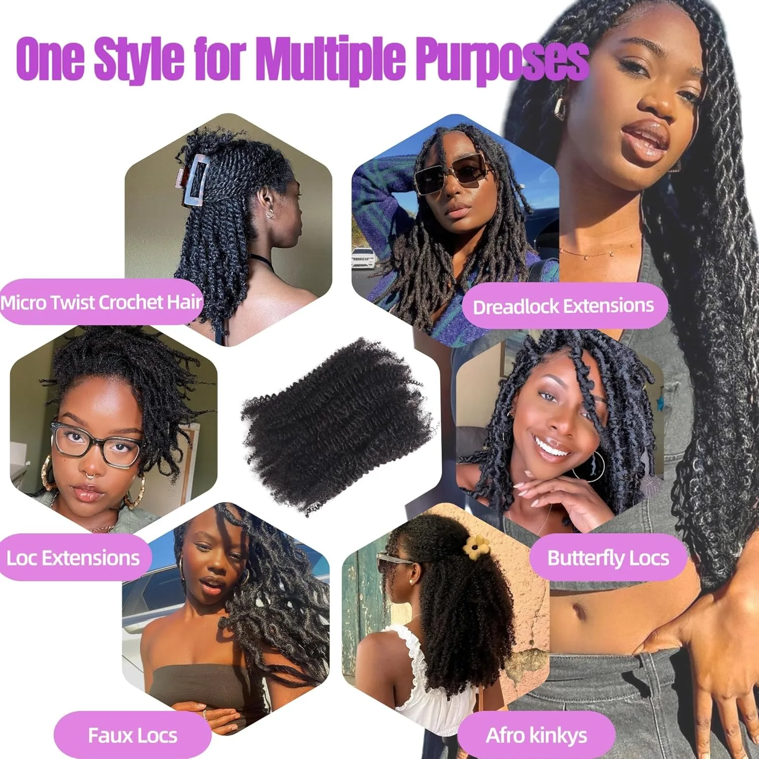Malaysia Remy Afro kinky Curly Bulk Human Hair For Braiding Dreadlock Extension Loc Repair Twist 50g/pc Natural Braids Hair human hair extensions human hair for braiding