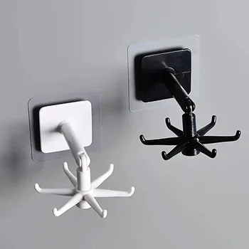Gancio per cucchiaio da parete senza cuciture con rotazione completa a 360 gradi, senza foratura, adatto per riporre la cucina 1