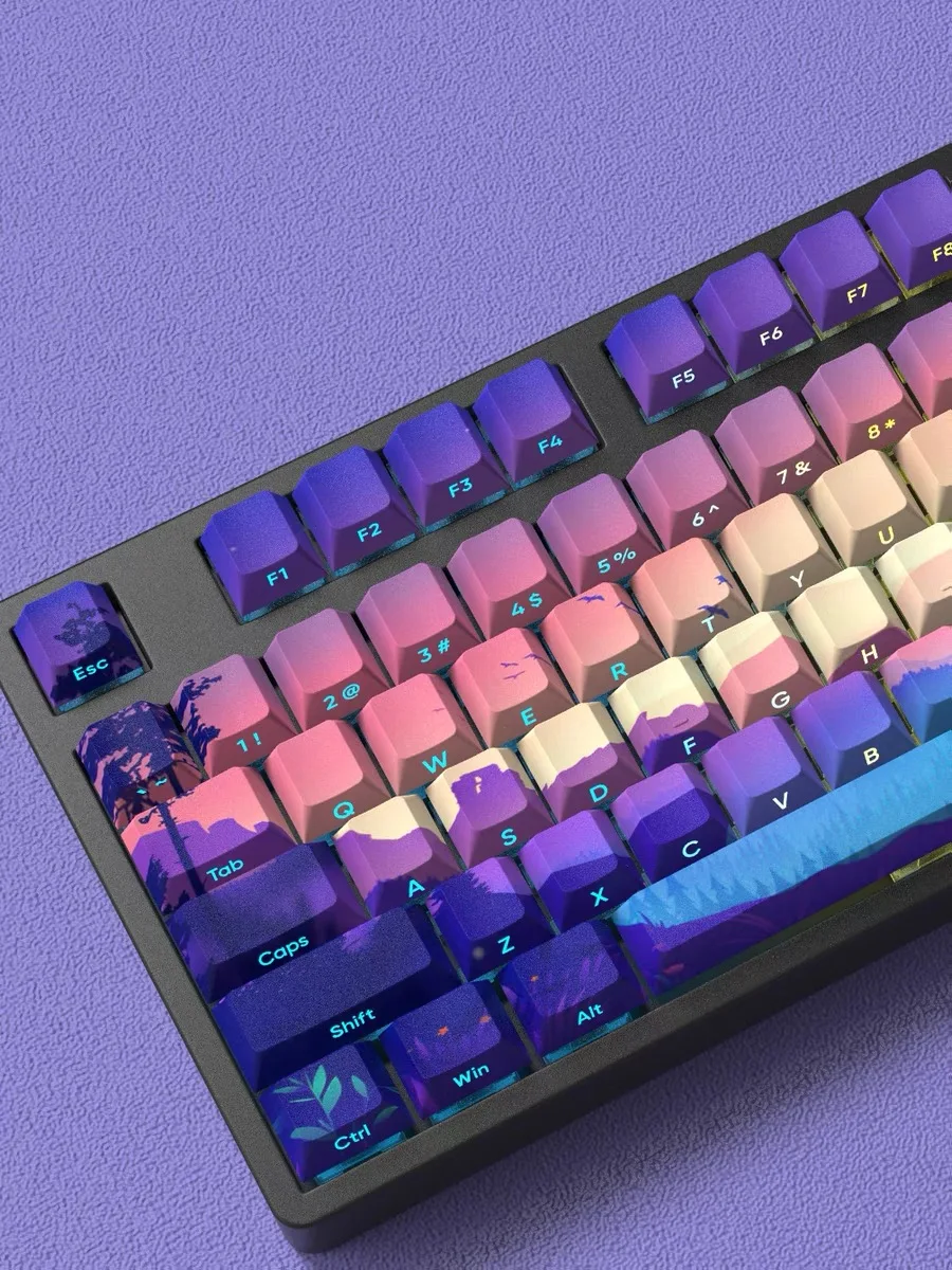 

Механическая клавиатура PBT, колпачки для клавиш с боковой печатью, клавиши шрифтов, 110 клавиш для сублимации, OEM профиль, Набор колпачков для клавиш на заказ, колпачки в стиле ретро