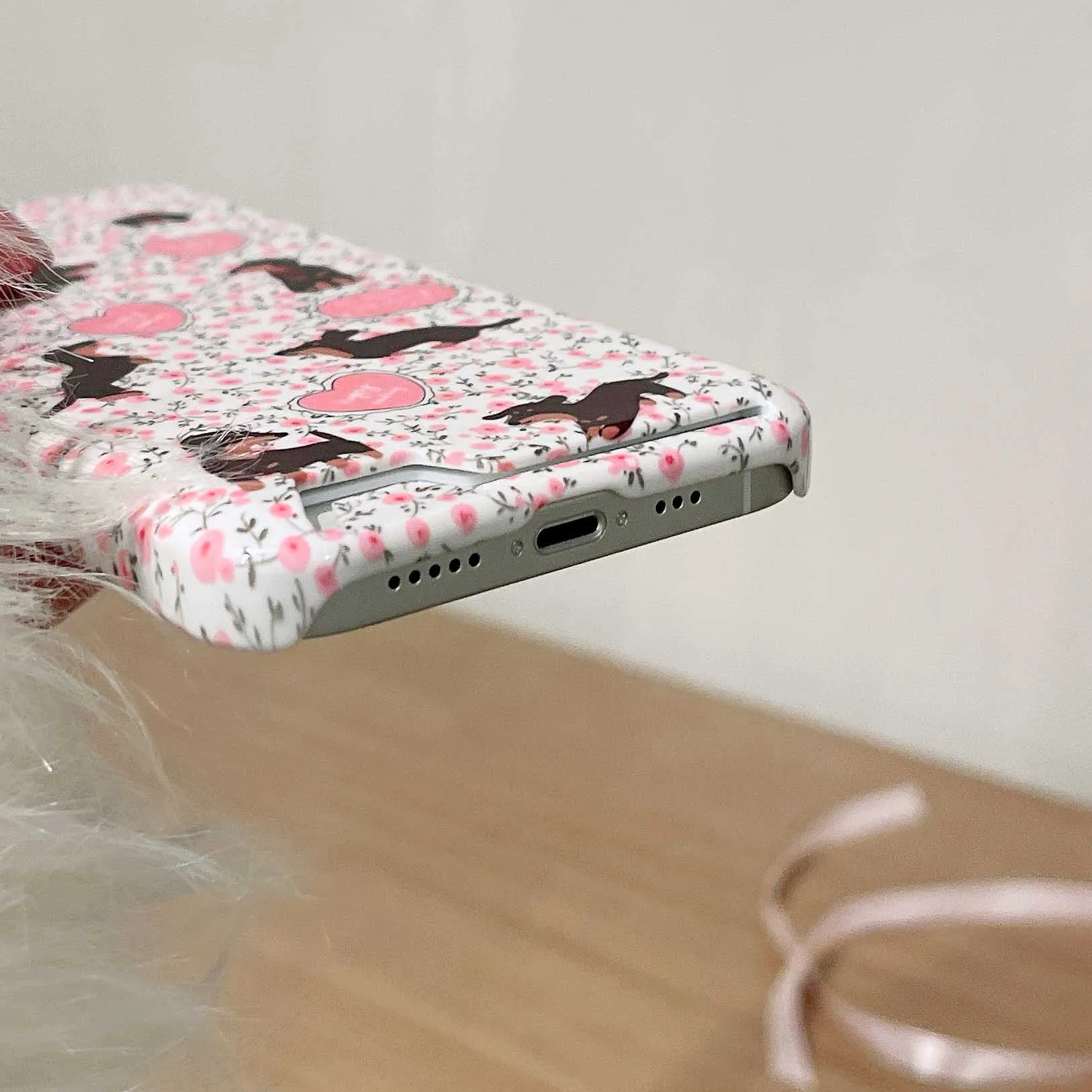 Korea Little Flower Dog Phone Case for iPhone