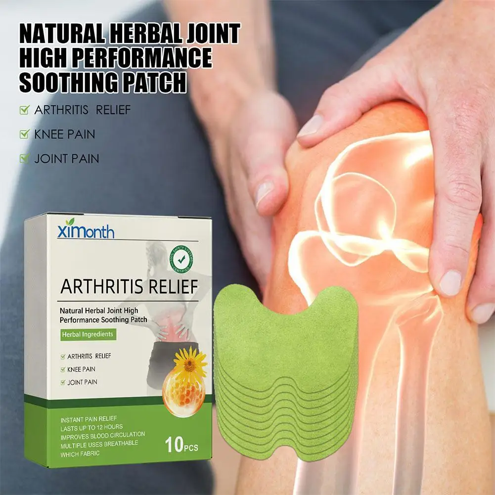 

10pcs Health Care Patches Unisex Knee Joint Pastes Natural Formula Back Pain Plaster Patch Relieve Discomfort For Sports Sprains