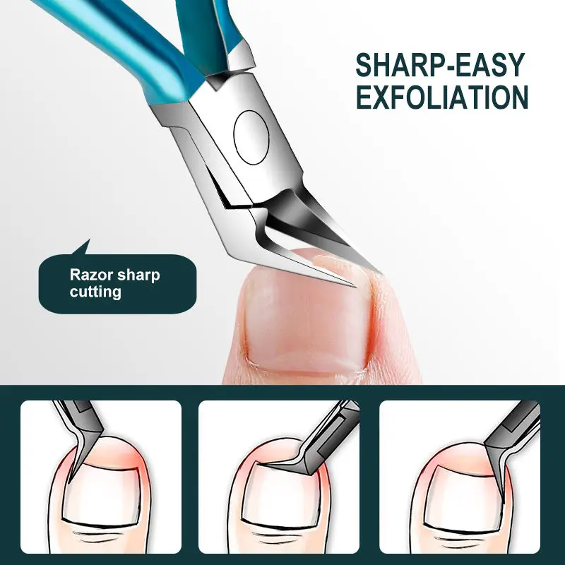 Toe Nail Clipper For Ingrown Or Thick Toenails Toenails Trimmer Professional Toenail Nipper With Stainless Steel Supe toe nail clipper nail clippers