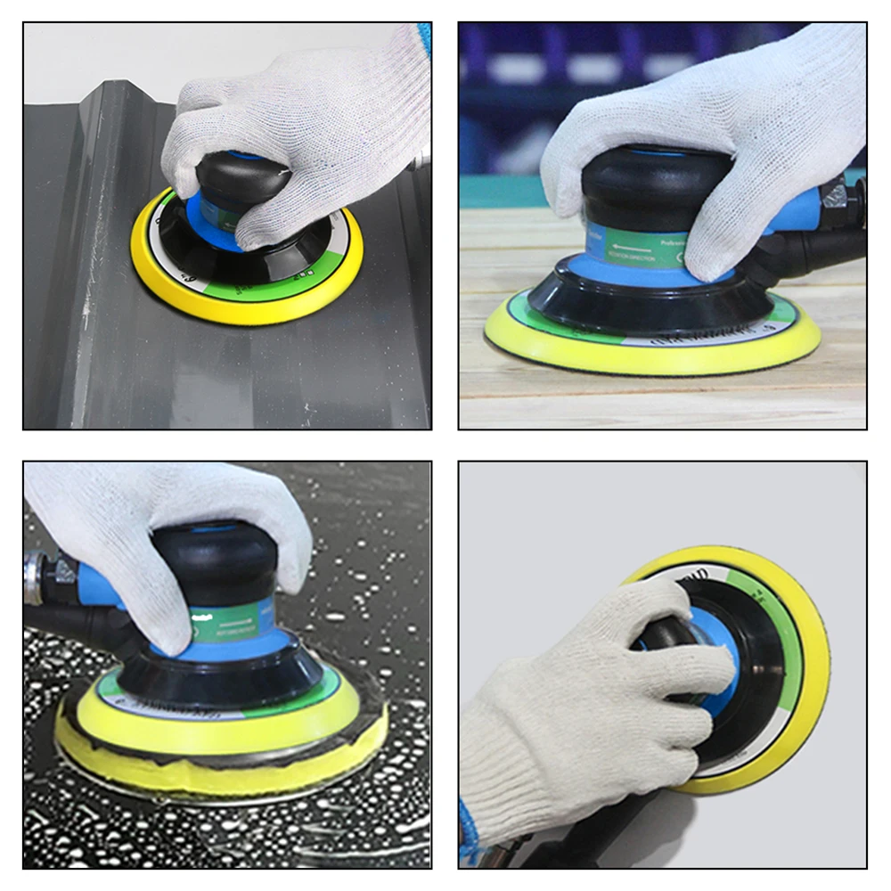 VALIANTOIN Pneumatic Sanding Machine 125MM/150MM Eccentric 5MM Vacuum Grinder Orbital Sander Palm Pneumatic Polisher