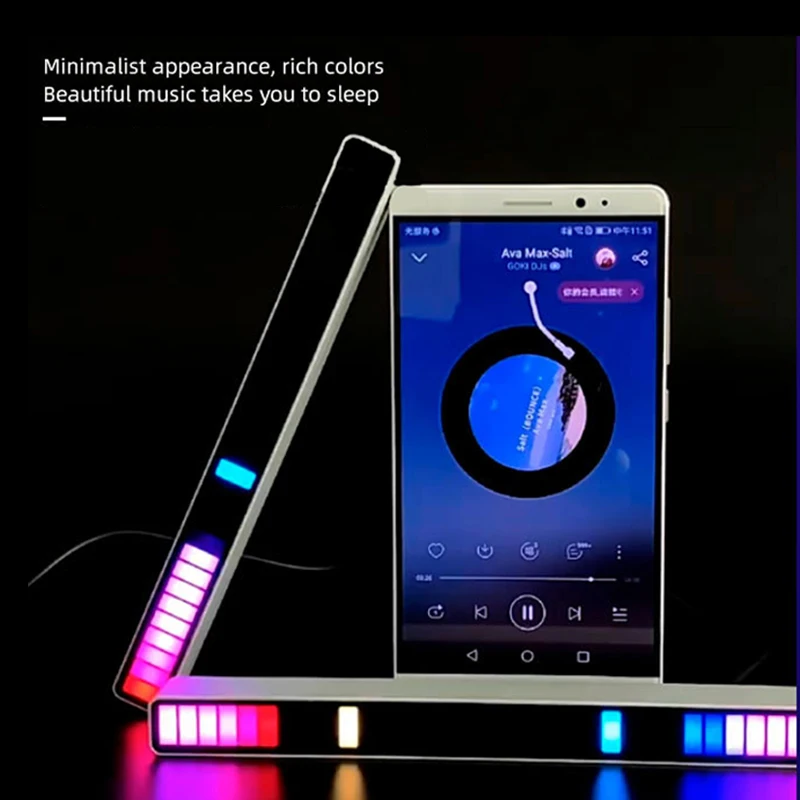 RGB LED light bar music sound control ambient lamp for bar car room TV gaming decoration