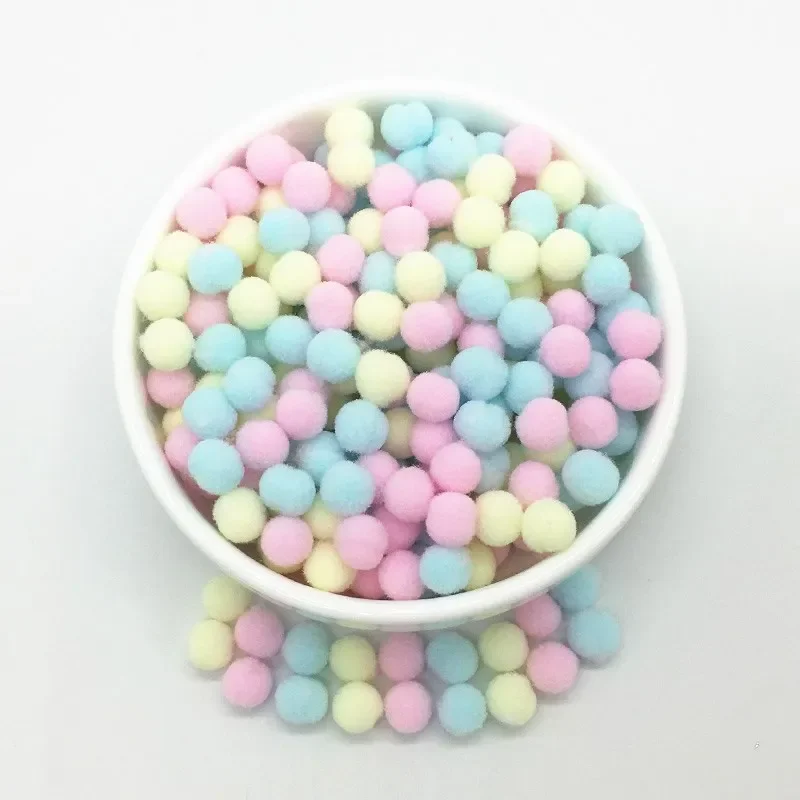 Pom Pom Fur Balls DIY Craft Decor Accessories With Craft Supplies, Pom Poms Craft Supplies, Fluffy Ball Accessories 20g