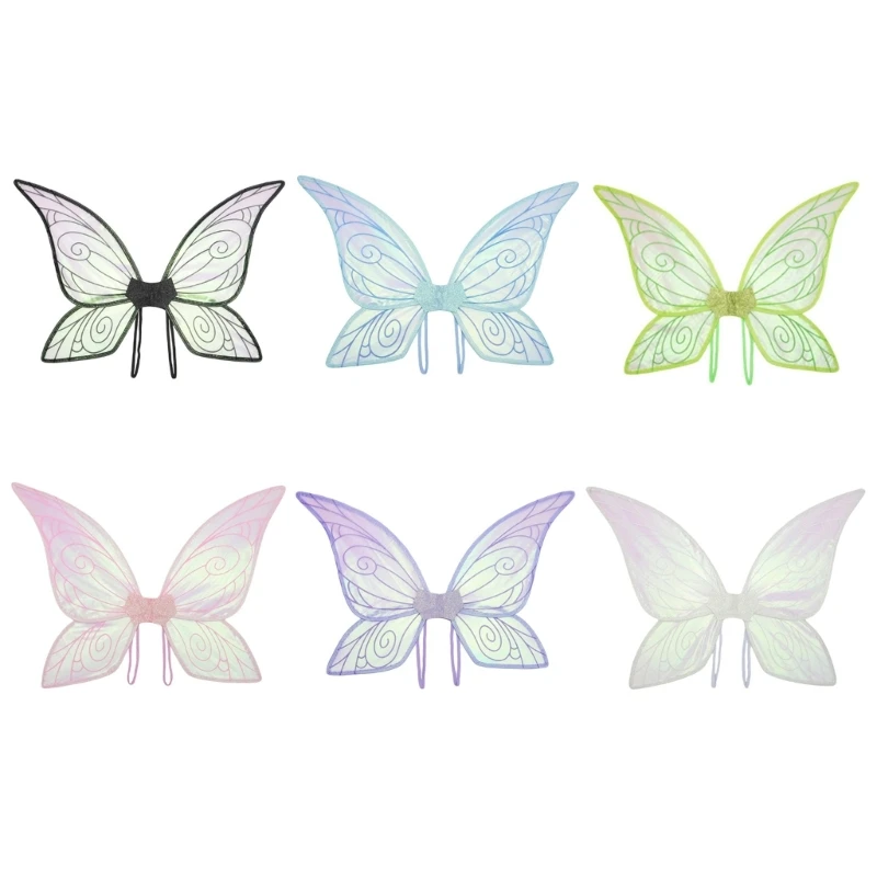 

Folding Butterfly Fairy Wing Dress Up Shining Birthday Party Costumes