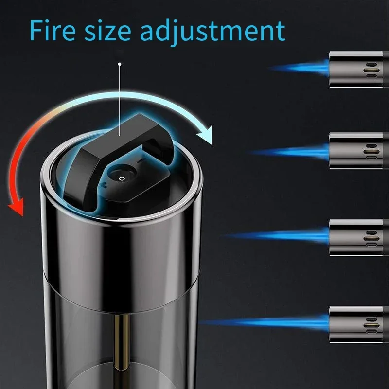 Metal Welding Torch Cigar Igniter Kerosene Lighter BBQ Lighter Butane Gas Lighter Cigarette Lighter Outdoor Barbecue High Temperature Lighter Kitchen Straight Punsh Lighter Home Gadgets