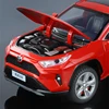 1:24 Toyotas RAV4 SUV Alloy Car Model Diecasts Metal Toy Vehicles Car Model Sound and Light Simulation Collection Childrens Gift 3