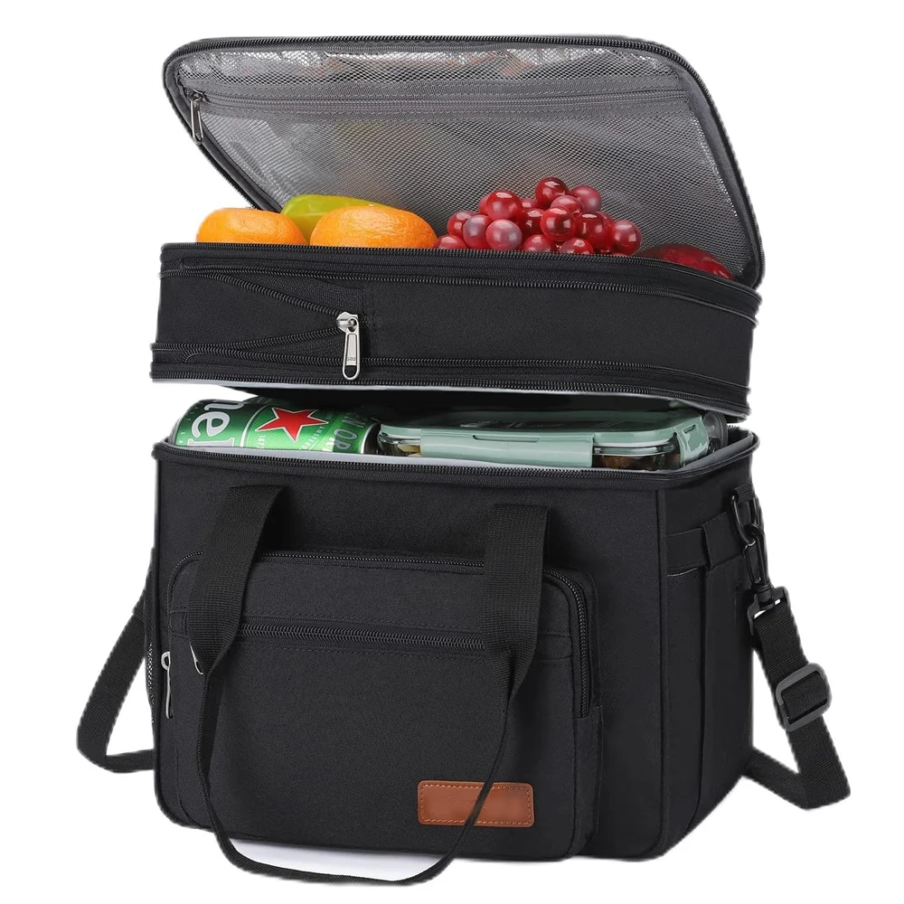 Lunch Bag Insulated Expandable Double Deck