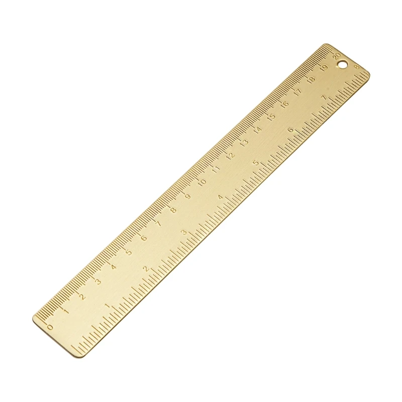 

20cm 7.9inch Brass Straight Rulers Multifunction DIY Drawing Tools for Student