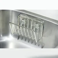 Sink Sponge Rack Drain Storage Shelf Stainless Steel Kitchen Wire Ball Rag Organizer Holder Kitchen Storage Rack 2