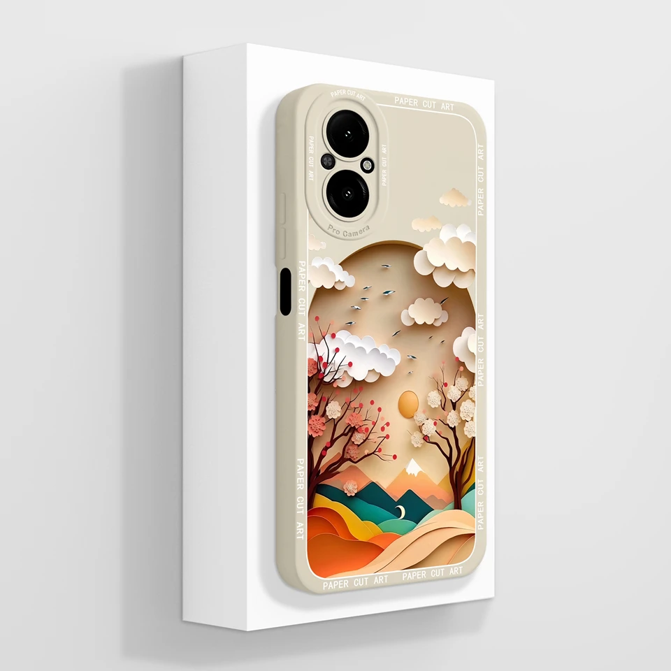 Durable Shockproof Moon Sky Cloud Liquid Shell Case