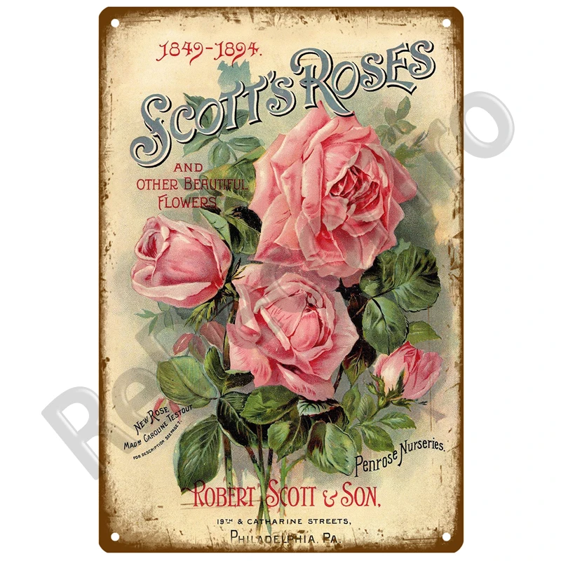 Lavendel Metall Zeichen Plaque Vintage Blumen Zinn Zeichen Wand Dekoration Für Zimmer Art Garten Küche Home Wohnzimmer Eisen Malerei – Detail 9