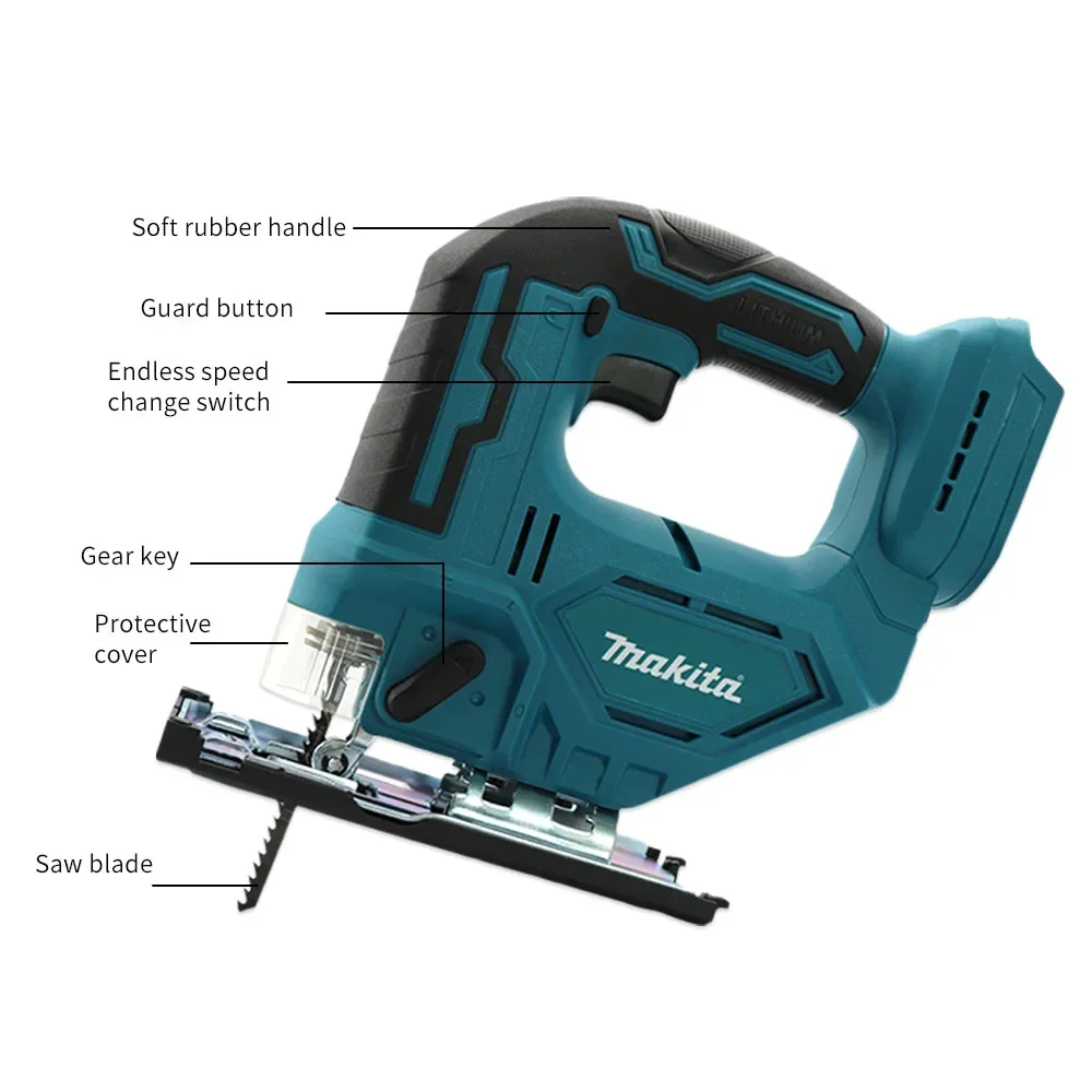 Makita DJV182Z 18V Brushless Jigsaw 340W Electric Jig with Saw Blade Cordless Barrel Handle Jigsaw without Battery DJV182Z 5