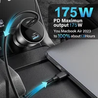 For Starlink Mini PD175W Super Fast For StarLink Space-x Mini USBC To DC Cable Cigarette Lighter Charger Adapter Power Supply 2