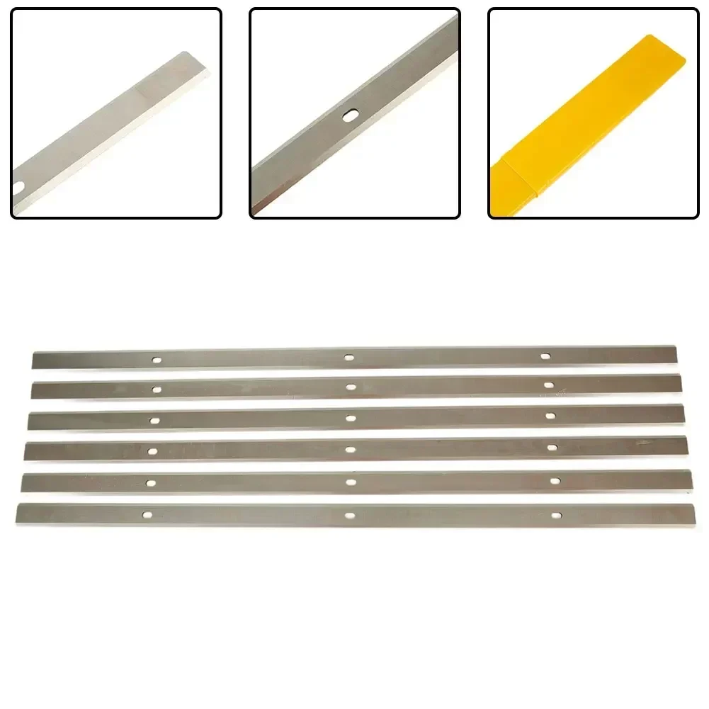 6pcs Planer Blades Double Edged Knives 330x12x1.5mm For DH330 DH316 HSS High Speed Steel Portable Set Planer Cutting Tool 2