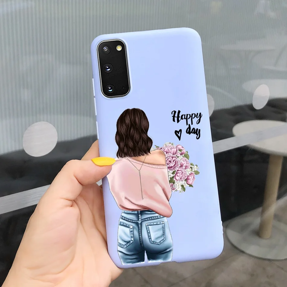 Fashion Girl Flower Candy Color Silicone Phone Case
