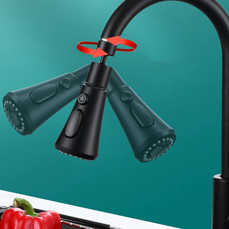 Universal 360° Rotate Kitchen Faucet Extender Aerator Plastic Splash Filter Kitchen Washbasin Faucet Bubbler Nozzle