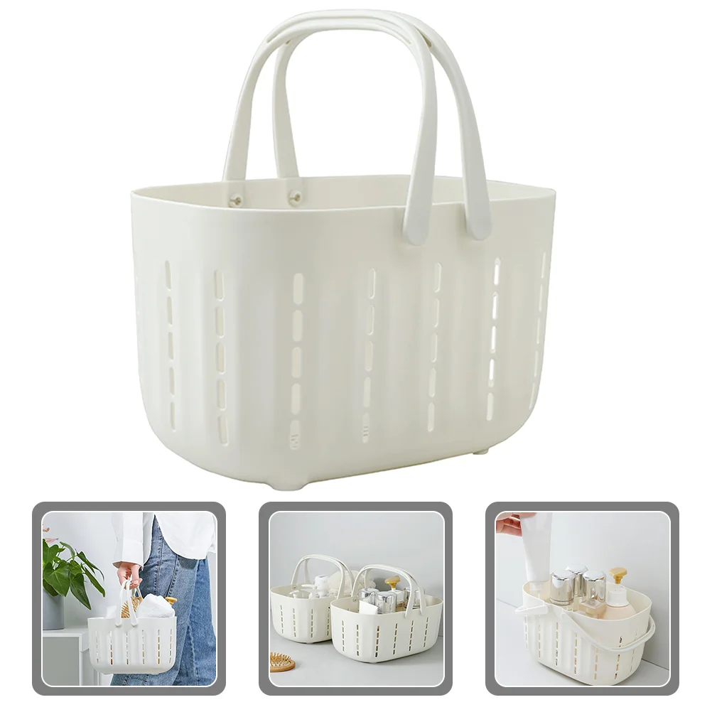 

Plastic Shower Basket Plastic Organizer Storage Tote Handles Toiletry Bag Bin Box Bathroom College Dorm Room Essentials
