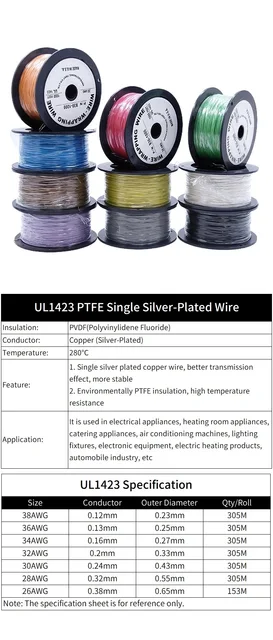 Filo Argentato Placcato In Teflon PTFE - Resistente Ad Alta - Foto 9