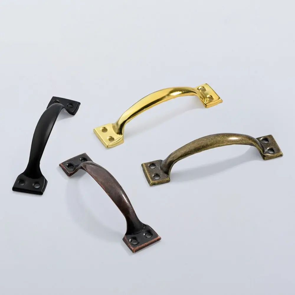 Door Handles Iron Furniture Pull Bow-Shaped Barn Door Knob Drawers Handle Wardrobe Cabinet Door Garages Sheds Hardware