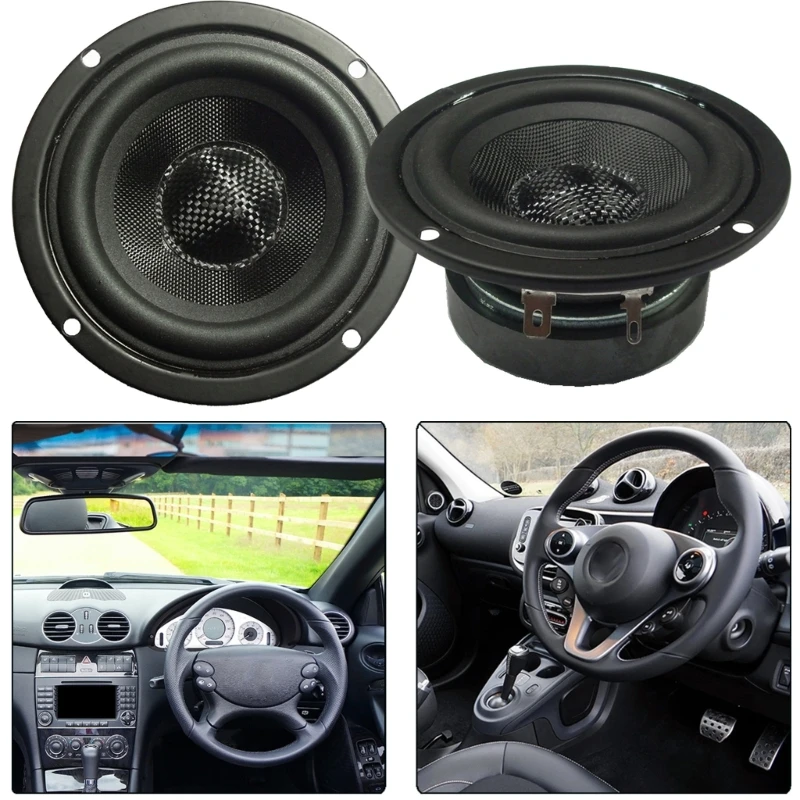 3inch Subwoofer Speakers Set for Bass HiFi Sound Waterproof 4OHM 15W Speakers