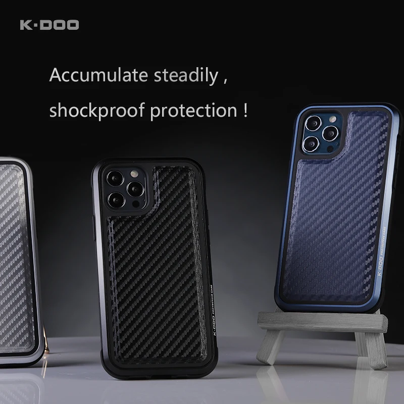 

K-Doo Mars luxurious super anti-shock protection metal aluminum frame back case mobile phone cover for iPhone12/12pro/12promax