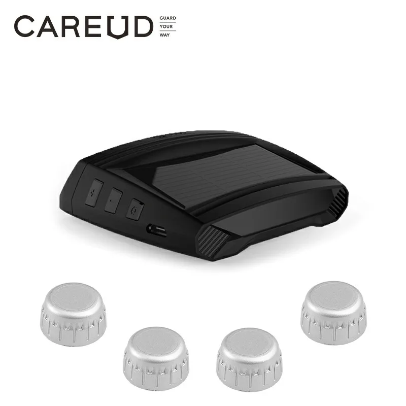 Car TPMS tire pressure monitoring system solar type monitor with 4pcs external sensors