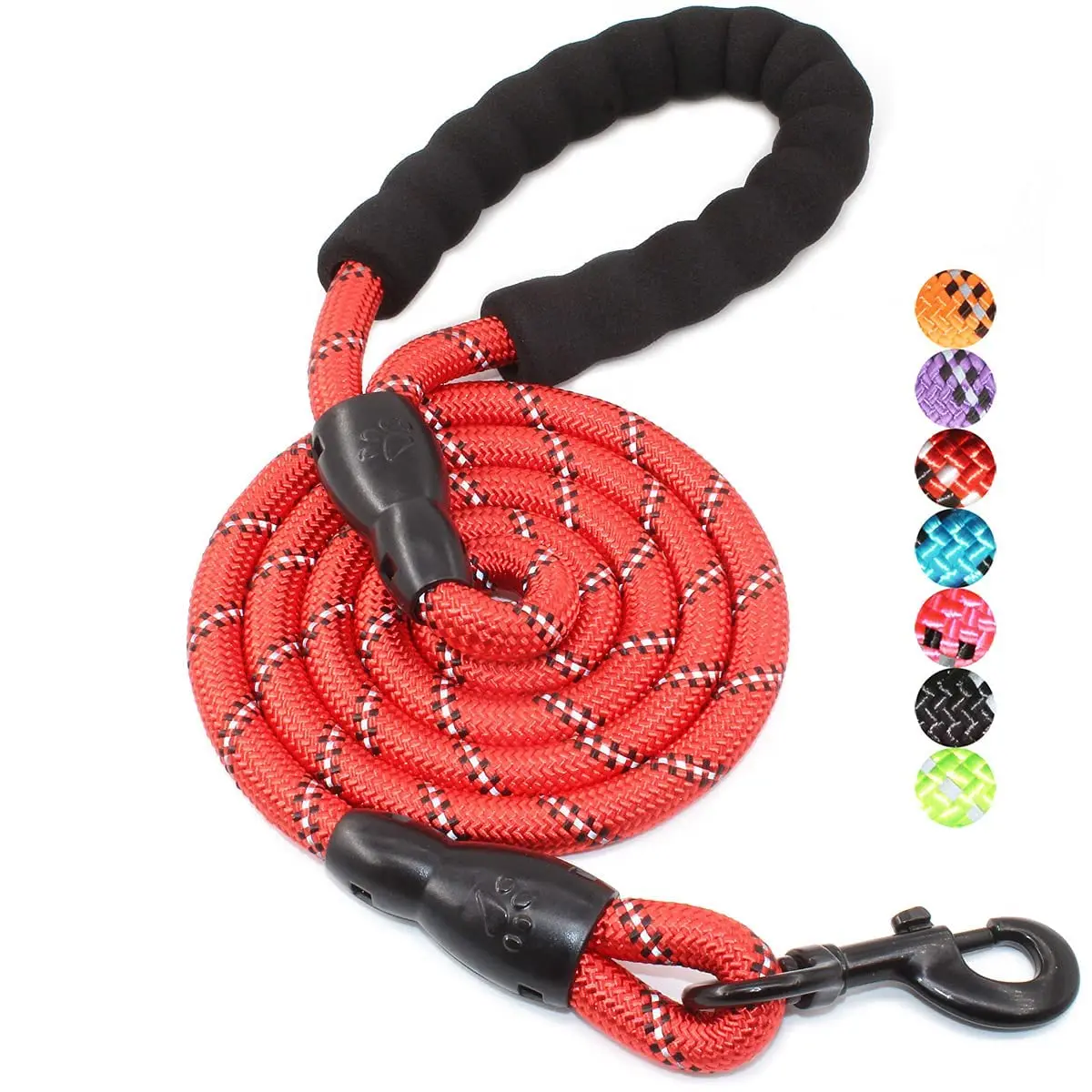 Correa reflectante para perros de 120/150/200/300 cm, correa de mango suave, correa reforzada para perros pequeños, medianos y grandes, suministros para perros grandes